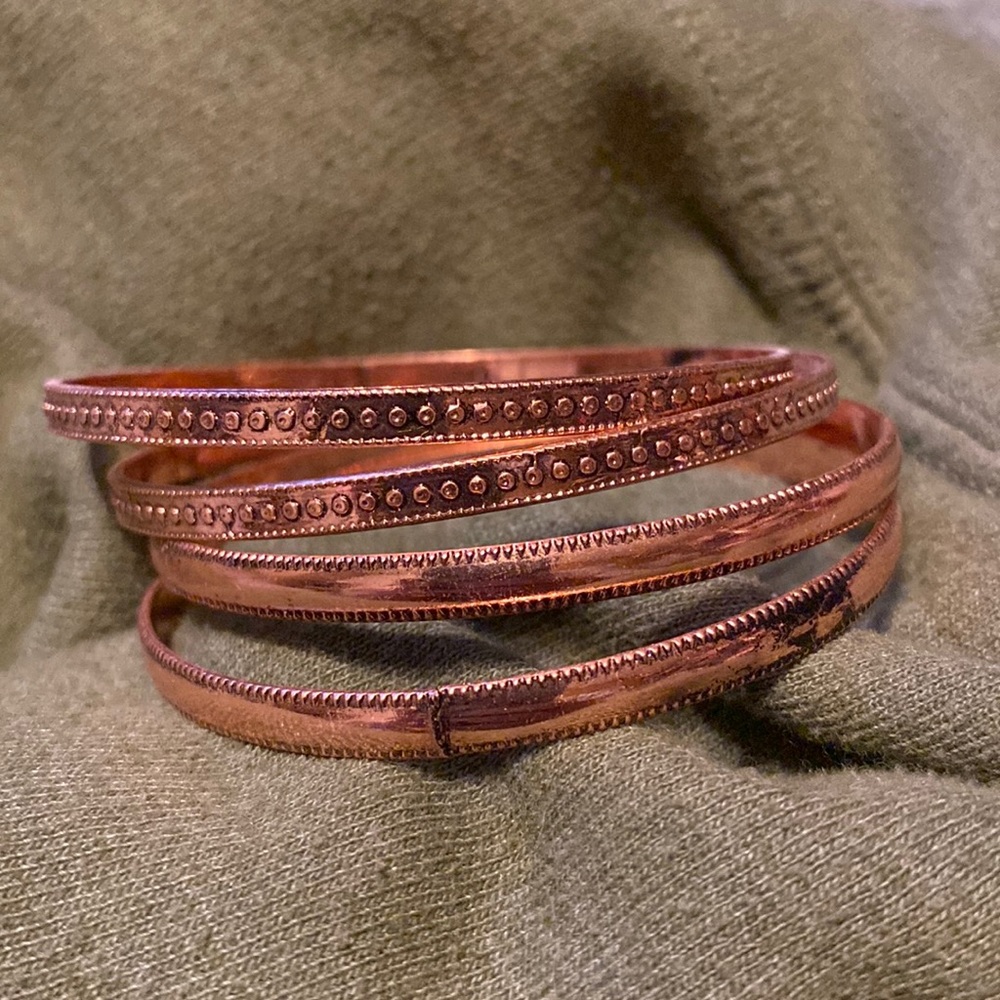 Rose gold bangle bracelets